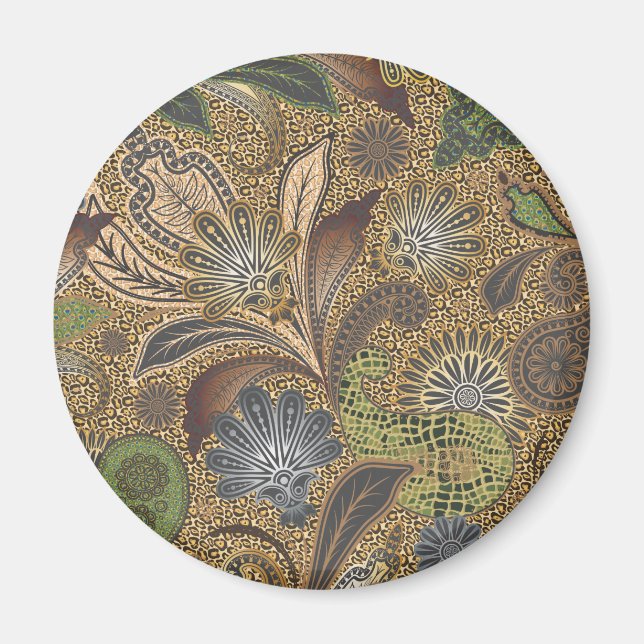 Imán Patrón Paisley de impresión animal (Frente)