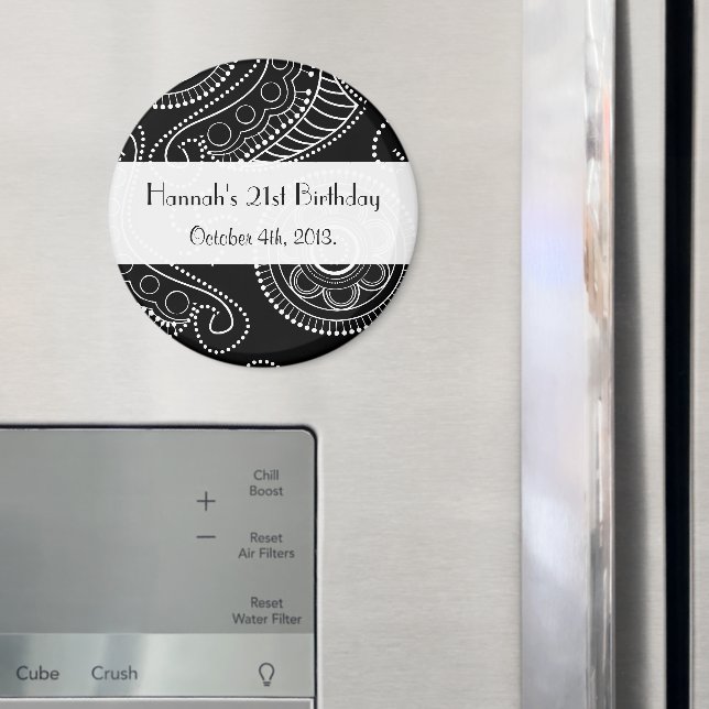 Imán Patrón Paisley, Paisley persa, Boteh, Cumpleaños (In situ (nevera))