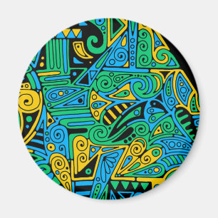 Imán Patrón Pintado A Mano Y Digitalmente Art. 21