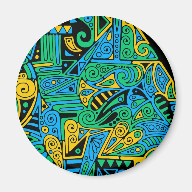 Imán Patrón Pintado A Mano Y Digitalmente Art. 21 (Frente)