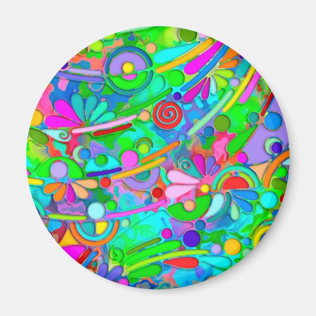 Imán Patrón Pintado A Mano Y Digitalmente Artículo 18 (Frente)