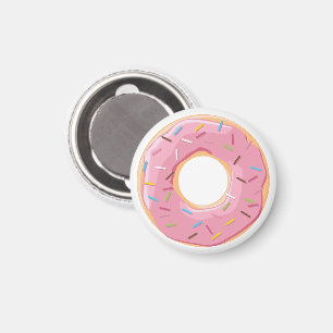 Imán Patrón Retro Colorido de Donas Minimalista Fiesta