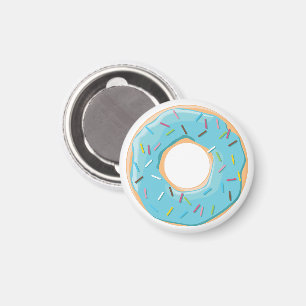 Imán Patrón Retro Colorido de Donas Minimalista Fiesta