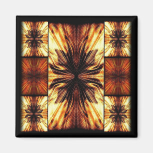 Imán Patrón Retro naranja Y Marrón