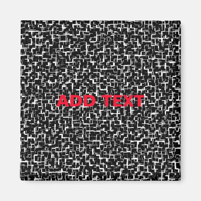 Imán Patrón rojo blanco negro de camo digital (Frente)