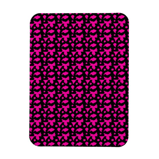 Imán Patrón Rosa Abstracto (Vertical)