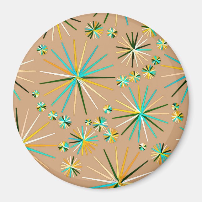 Imán Patrón sputnik de mediados de siglo, Taupe Tan (Frente)