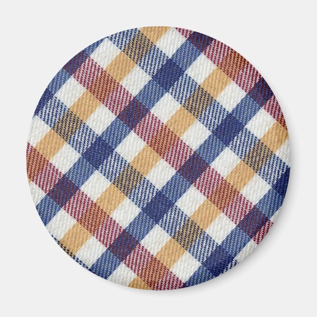 Imán Patrón Tartán multicolor (Frente)
