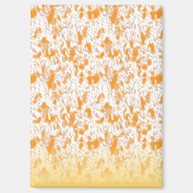 Imán Patrón textil con un vibrante naranja y gol (Anverso)