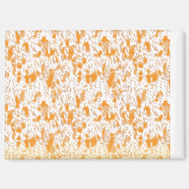 Imán Patrón textil con un vibrante naranja y gol (Anverso)