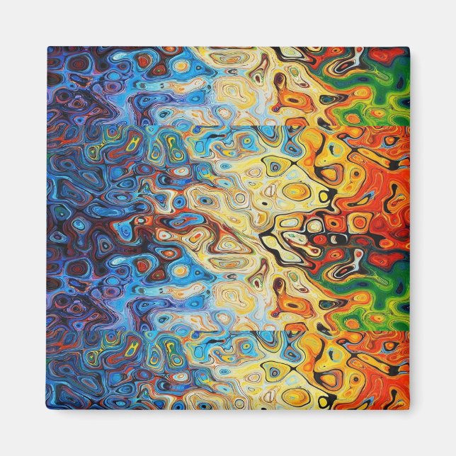 Imán Patrón texturizado abstracto (Frente)