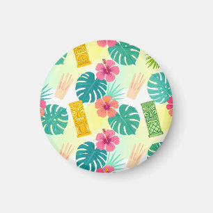 Imán Patrón Tiki Hawaiano Tropical para Bodas Fiestas