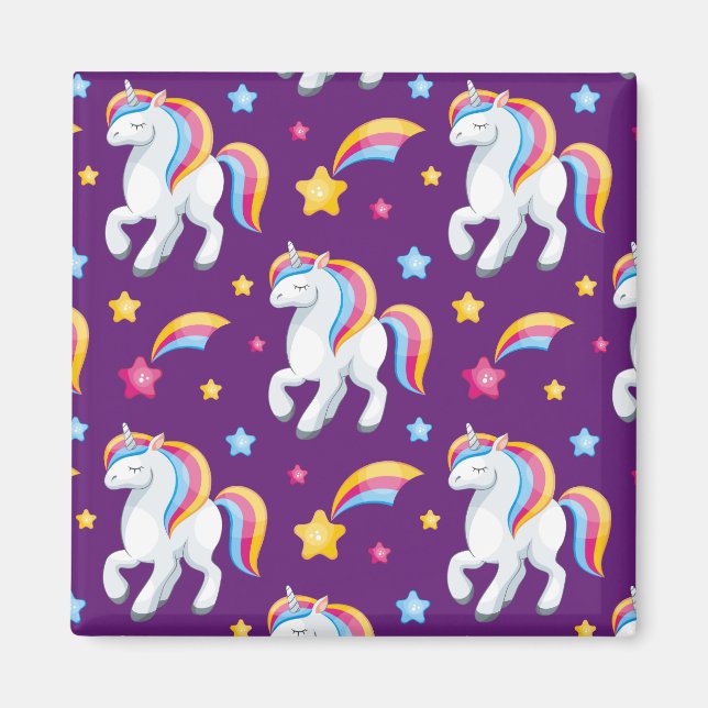 Imán Patrón Unicornio Caballo Mágico Lindo (Frente)