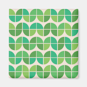 Imán Patrón verde geométrico moderno de mediados de sig