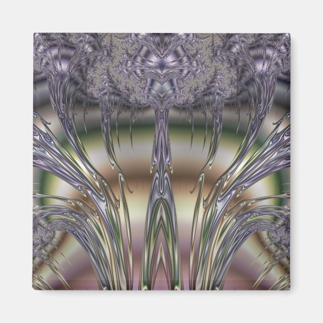 Imán Patrón verde gris malva ~ (Frente)