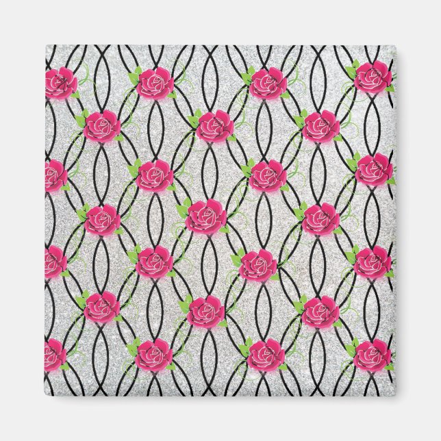 Imán Patrón Zig Zag, flor (Frente)