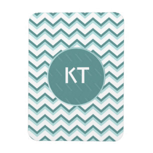 Imán Patrón ZigZag Chevron en verde menta