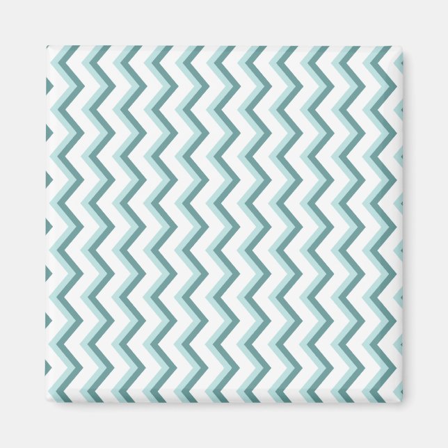 Imán Patrón ZigZag Chevron en verde menta (Frente)