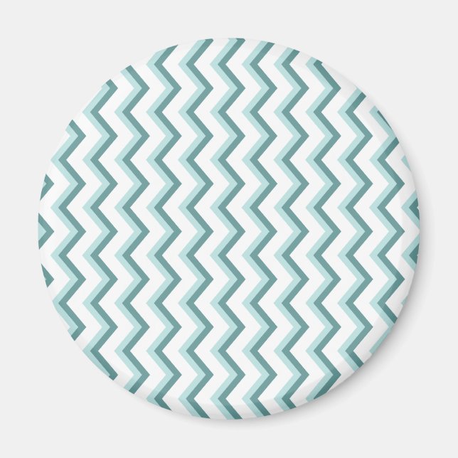 Imán Patrón ZigZag Chevron en verde menta (Frente)