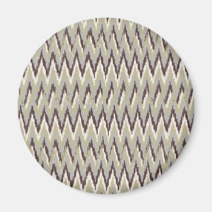 Imán Patrón ZigZag de café y salvia
