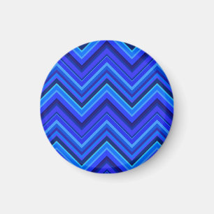 Imán Patrón zigzag de franjas azules