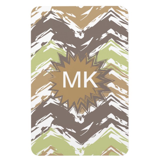 Imán Patrón ZigZag de Melon Brandy Scribble (Vertical)