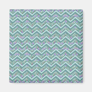 Imán Patrón ZigZag del Relieve metalizado arcoiris