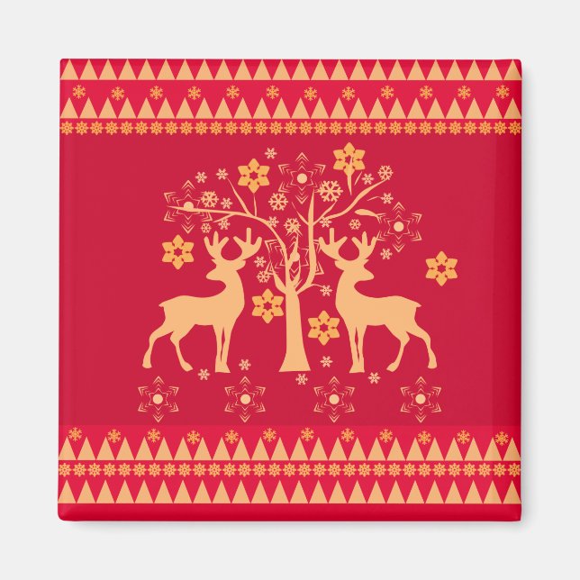 Imán patrones de navidad (Frente)