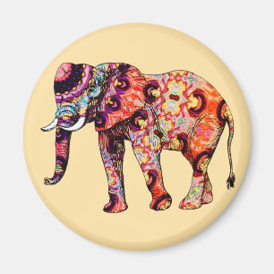 Imán Patrones tradicionales chinos de animales elefante