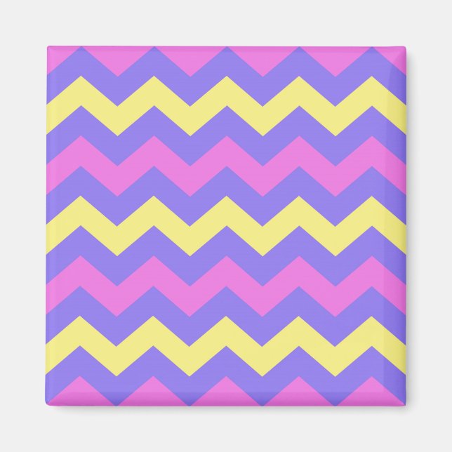 Imán Patrulla Zigzag (geel, paars en roze) (Frente)