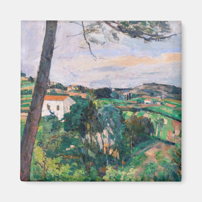 Imán Paul Cezanne - Árbol de pinos en Estaque (Frente)