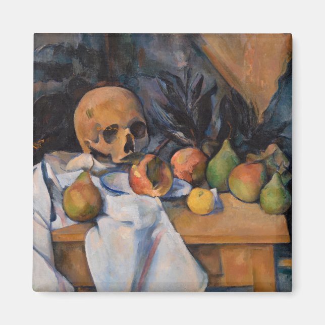 Imán Paul Cezanne - Bodegón con calavera (Frente)