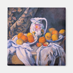Imán Paul Cezanne - Bodegón con una cortina