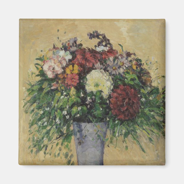 Imán Paul Cezanne | Bouquet de flores en una vasija, c. (Frente)