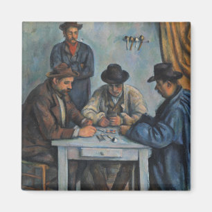 Imán Paul Cezanne el   los jugadores de tarjeta