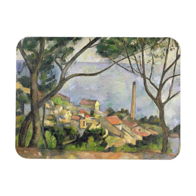 Imán Paul Cezanne | El mar de l'Estaque, 1878 (Horizontal)