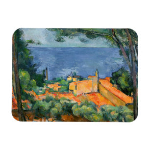Imán Paul Cezanne - Estaque con techos rojos