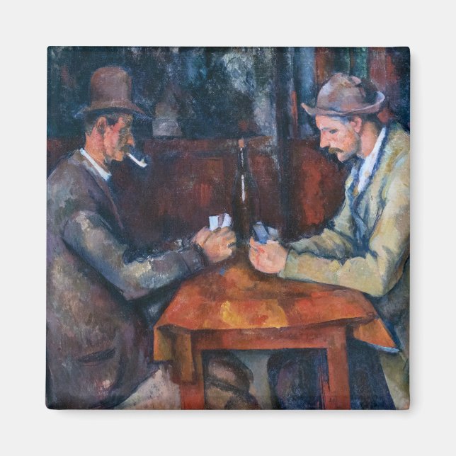 Imán Paul Cezanne - Los jugadores de cartas (Frente)