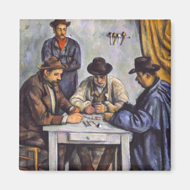 Imán Paul Cezanne - Los jugadores de cartas (Frente)