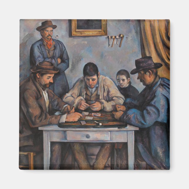 Imán Paul Cezanne - Los jugadores de cartas (Frente)