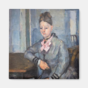 Imán Paul Cezanne - Madame Cezanne Apoyada en una Mesa