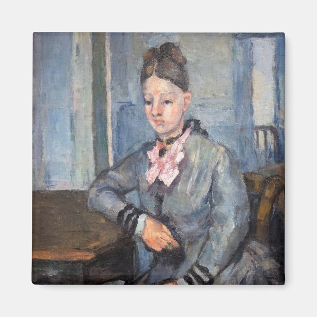 Imán Paul Cezanne - Madame Cezanne se inclina en una me (Frente)