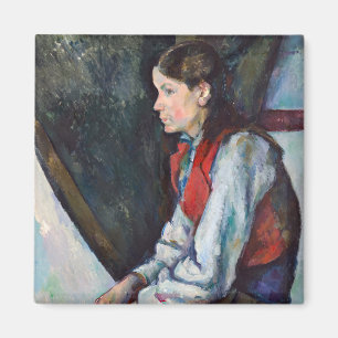 Imán Paul Cezanne - Niño con Chaleco Rojo