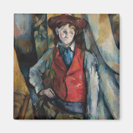 Imán Paul Cezanne - Niño en el chaleco rojo