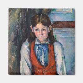 Imán Paul Cezanne - Niño en el chaleco rojo