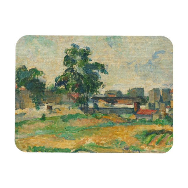 Imán Paul Cezanne | Paisaje cerca de París, c. 1876 (pe (Horizontal)