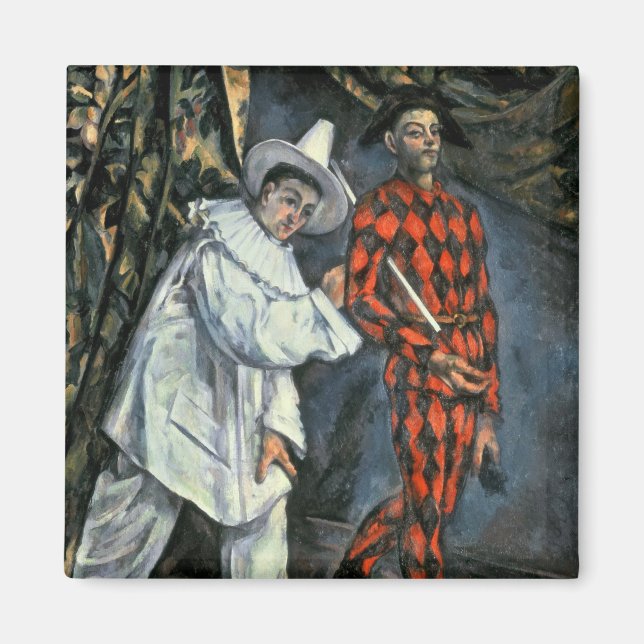 Imán Paul Cezanne | Pierrot y Harlequin , 1888 (Frente)