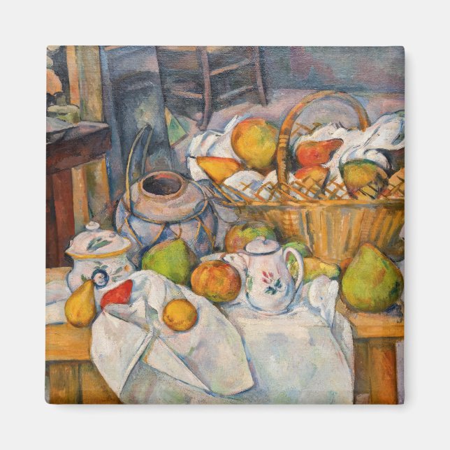 Imán Paul Cezanne - Todavía la vida con una canasta (Frente)