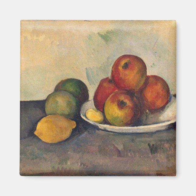 Imán Paul Cezanne | Vida residual con manzanas, c.1890 (Frente)
