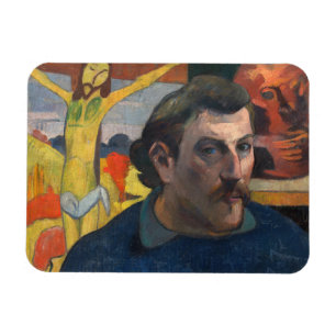 Imán Paul Gauguin - Autoretrato con Cristo Amarillo